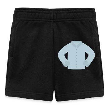 Motif chemise boutonnée azur - Short Bébé - noir - Devant