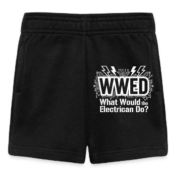 WWED Elektriker Humor Geschenk ElectricianLehrling - Baby Shorts - Schwarz - Vorne