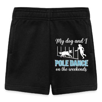 Funny Agility Slalom Saying Pole Dance - Baby Shorts - black - Front