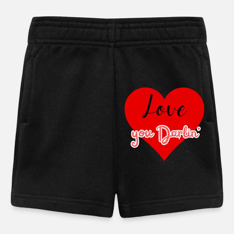 Je t’aime chéri - Short Bébé - noir