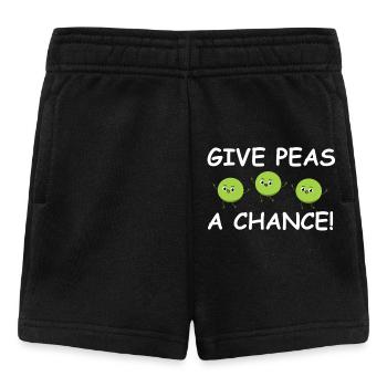 Give Peas a Chance – Happy Peas - Baby Shorts - black - Front