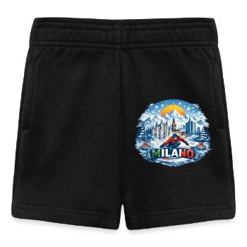 Milan winter adventure in the snow - Baby Shorts - black - Front
