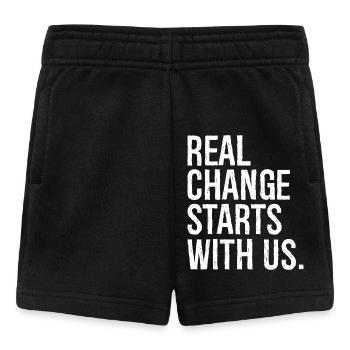 Le vrai changement commence avec nous - Short Bébé - noir - Devant
