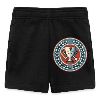 Trauriger Pokal Verlierer Symbol Looser Motiv - Baby Shorts - Schwarz - Vorne
