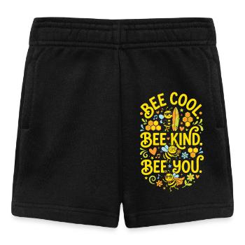 Bee Cool Bee Kind Bee You Bienen Design - Baby Shorts - Schwarz - Vorne