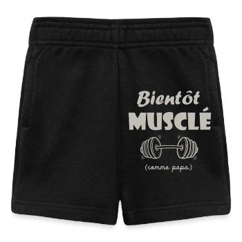 bald muskulös wie Daddy Gym Bodybuilding - Baby Shorts - Schwarz - Vorne