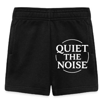 Faites taire la déclaration de bruit en cercle pour la concentration - Short Bébé - noir - Devant