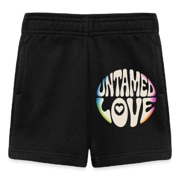Untamed Love Retro Lettering - Baby Shorts - black - Front