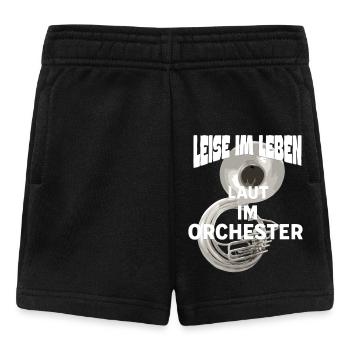 Sousaphon Leise im Leben Laut im Orchester - Baby Shorts - Schwarz - Vorne