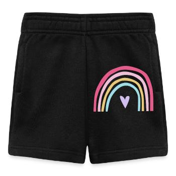 Regenbogen pastell rosa Lila - Baby Shorts - Schwarz - Vorne