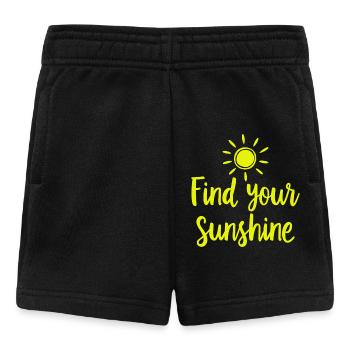 Find Your Sunshine Positive Statement with Sun - Baby Shorts - black - Front