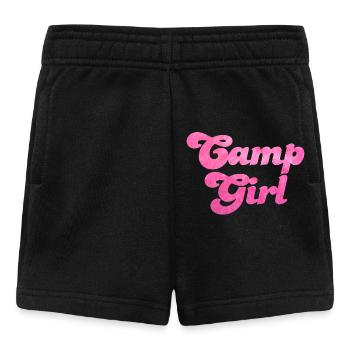 Camp Girl Camping Fell pink Girl Power Van Life - Baby Shorts - black - Front