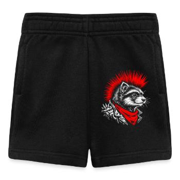Punk Ferret – rebellischer Stil mit einer Kralle - Baby Shorts - Schwarz - Vorne