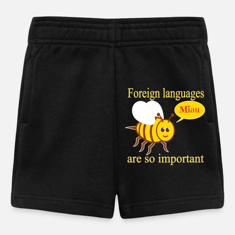 Abeille avec bulle de dialogue - Short Bébé - noir