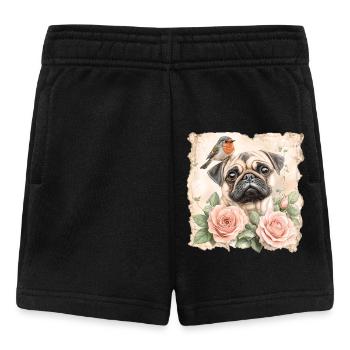 Carlin et rouge-gorge - Short Bébé - noir - Devant