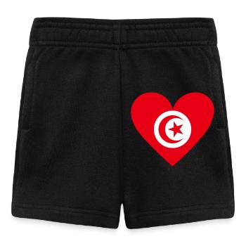 Herz Halbmond Stern - Baby Shorts - Schwarz - Vorne