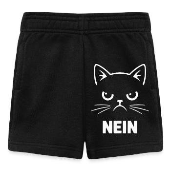 Nein Katzenkopf Illustration - Baby Shorts - Schwarz - Vorne