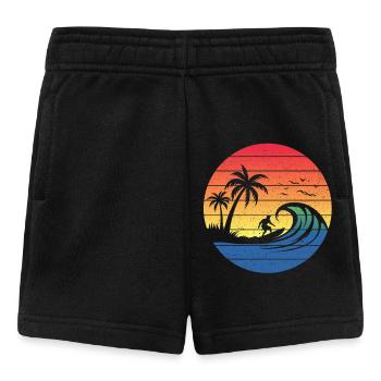 Cercle de Surf du Coucher du Soleil - Short Bébé - noir - Devant