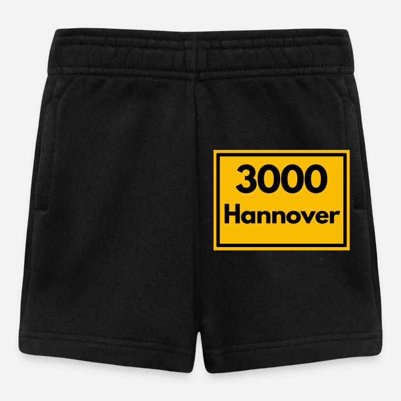 ALTE POSTLEITZAHL PLZ RETRO 3000 HANNOVER - Messe - Baby Shorts - Schwarz