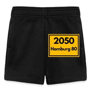 ALTE POSTLEITZAHL PLZ RETRO 2050 HAMBURG 80 - ELBE - Baby Shorts - Schwarz - Vorne