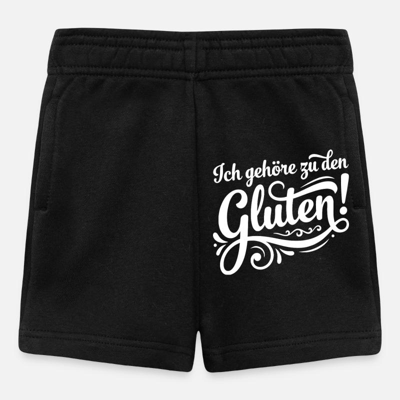 J’appartiens au jeu de mots Gluten – Drôle de mots - Short Bébé - noir