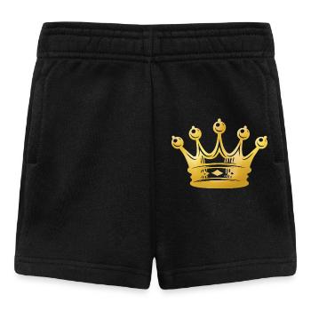 Silhouette couronne d’or - Short Bébé - noir - Devant