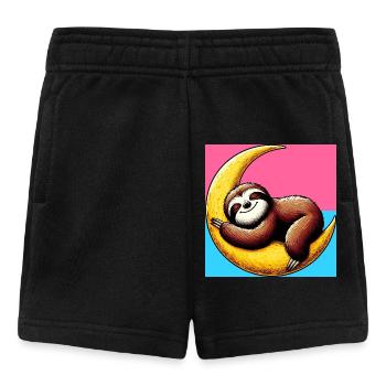 La paresse dort sur la Lune - Short Bébé - noir - Devant