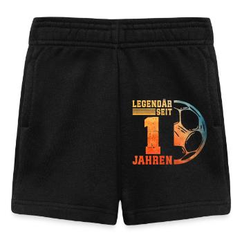 1. Geburtstag 1 Jahre Junge Kinder Fußball - Baby Shorts - Schwarz - Vorne
