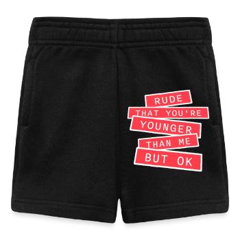 C’est impoli que tu sois plus jeune que moi mais d’accord. Anniversaire - Short Bébé - noir - Devant