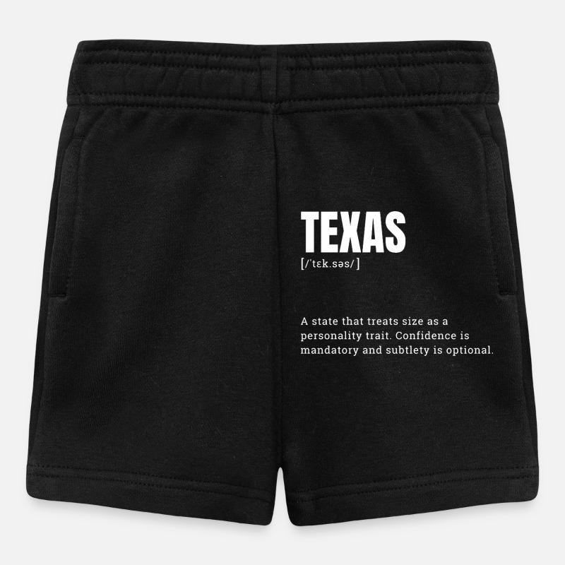 Texas Großformat Typografie Humor - Baby Shorts - Schwarz