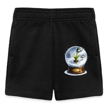 Le perce-neige souffle la boule à neige - Short Bébé - noir - Devant