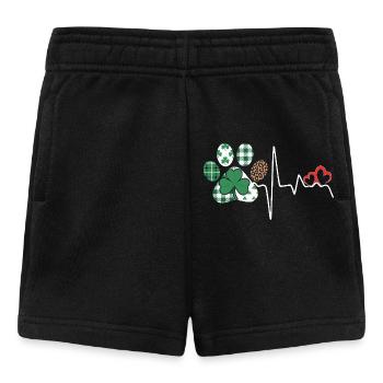 Clover Heart Pattern Mix - Baby Shorts - black - Front