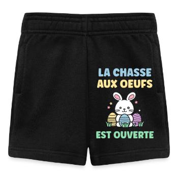 chasse aux oeufs - Short Bébé - noir - Devant