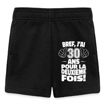 Ich bin zum zweiten Mal 30 Jahre alt – Geburtstag 60 - Baby Shorts - Schwarz - Vorne