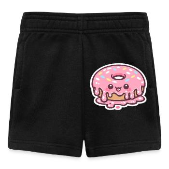 Kawaii Donut with Frosting - Baby Shorts - black - Front