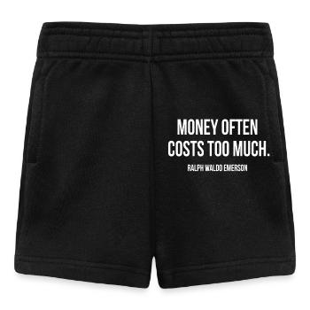 L’argent coûte trop cher Devis Tee - Short Bébé - noir - Devant