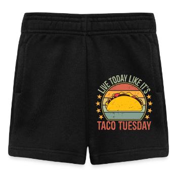 live today like it's taco Tuesday - Baby Shorts - black - Front