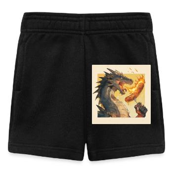 Dragon grille la bratwurst - Short Bébé - noir - Devant