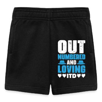 Père, père de trois filles et filles - Short Bébé - noir - Devant