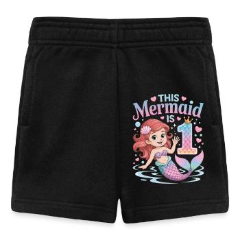 Mermaid 1st Birthday 1 Year - Baby Shorts - black - Front