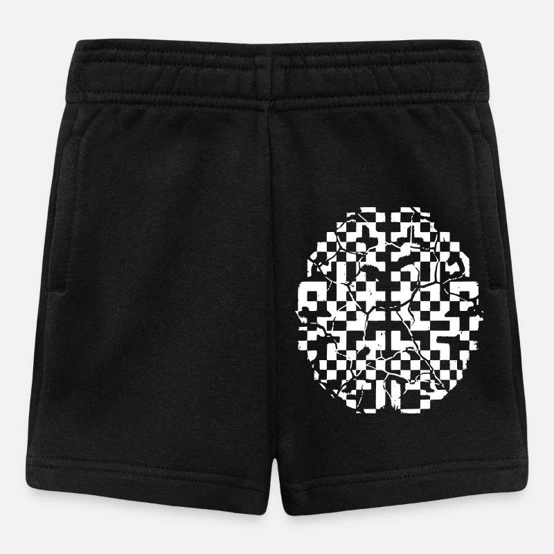 Defective Brain Glitch Cracks - Baby Shorts - black
