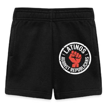 Lations gegen Republikaner – Antifaschistischer Tee - Baby Shorts - Schwarz - Vorne