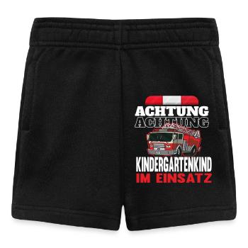 Achtung Kindergarten im Einsatz - Baby Shorts - Schwarz - Vorne