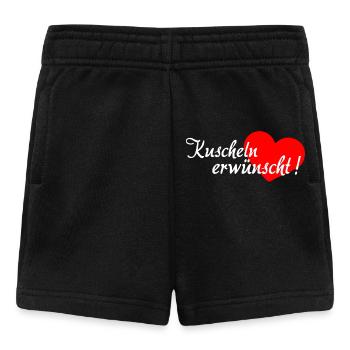 Kuscheln erwünscht - Weiß Rot - Baby Shorts - Schwarz - Vorne