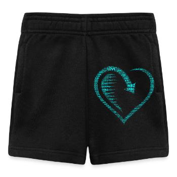 Großes Herz, Herz, Pfeil mit Liebe, Liebesherz  - Baby Shorts - Schwarz - Vorne