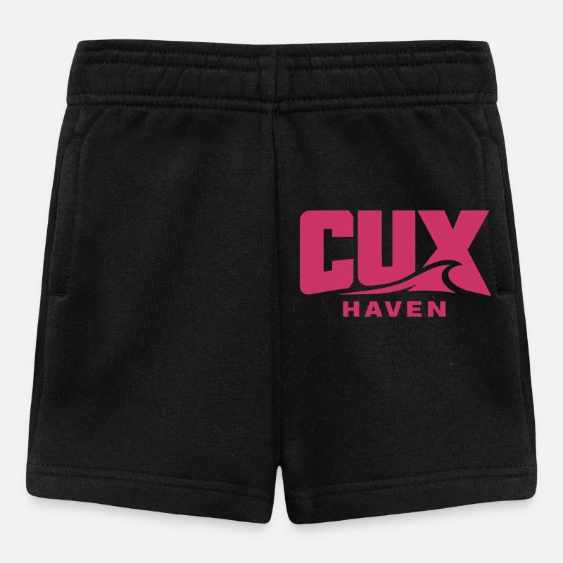 Logo Cuxhaven Wave Rose - CUX haven - Short Bébé - noir