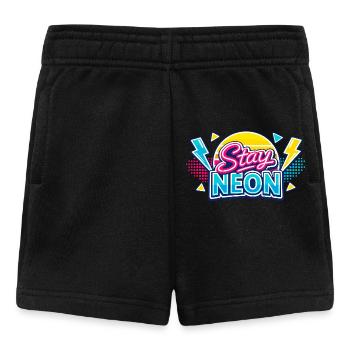 Stay Neon Retro Burst - Baby Shorts - Schwarz - Vorne