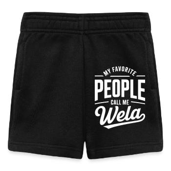 Meine Lieblingsmenschen nennen mich Weida - Baby Shorts - Schwarz - Vorne