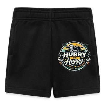 Ne te presse pas, sois heureux paresseux - Short Bébé - noir - Devant