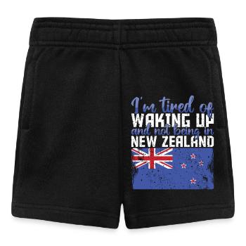 Müde vom Aufwachen ohne Neuseeland zu sein - Baby Shorts - Schwarz - Vorne